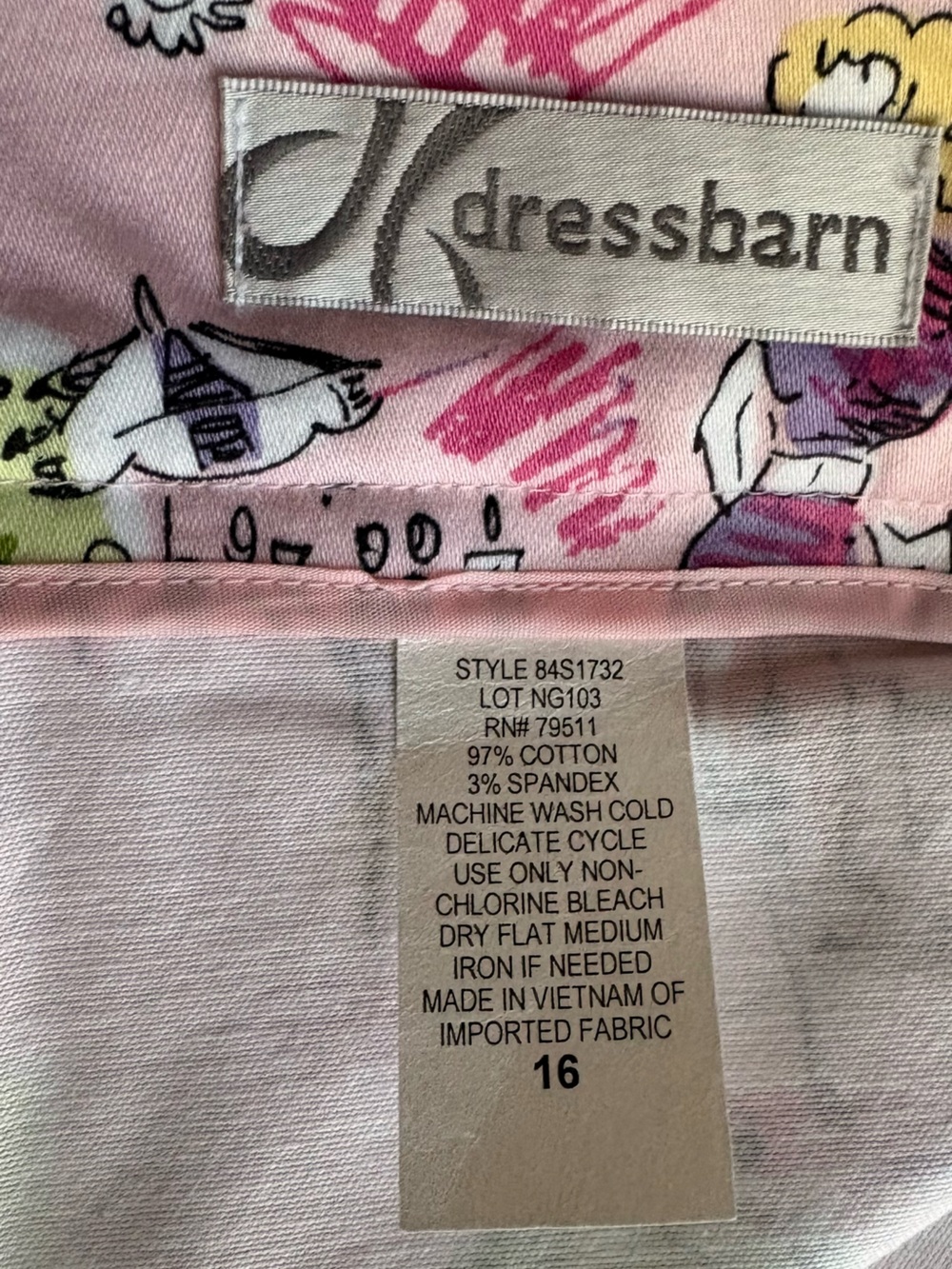 Dressbarn Women's Pink Printed A-Line Skort - Picture 2 of 9